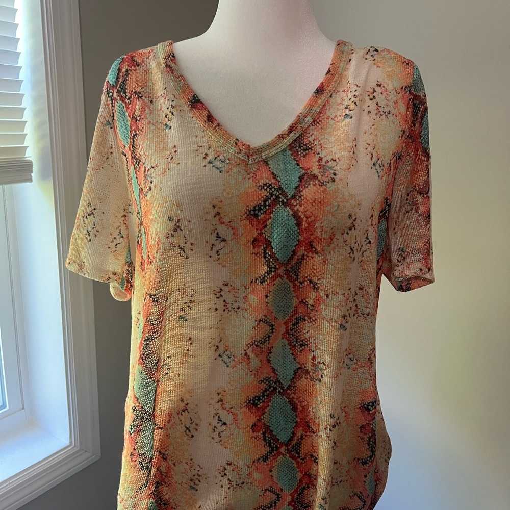 BiBi Orange Tan Short Sleeve Tee